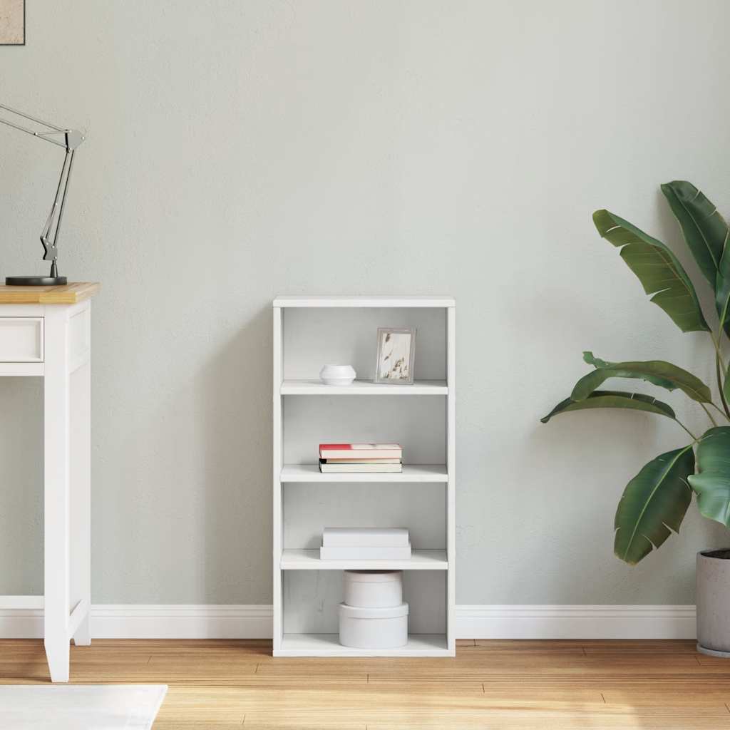 Bijzetkast ODDA 40x24x79 cm massief grenenhout wit is nu te koop bij PeponiXL, paradijselijk wonen!