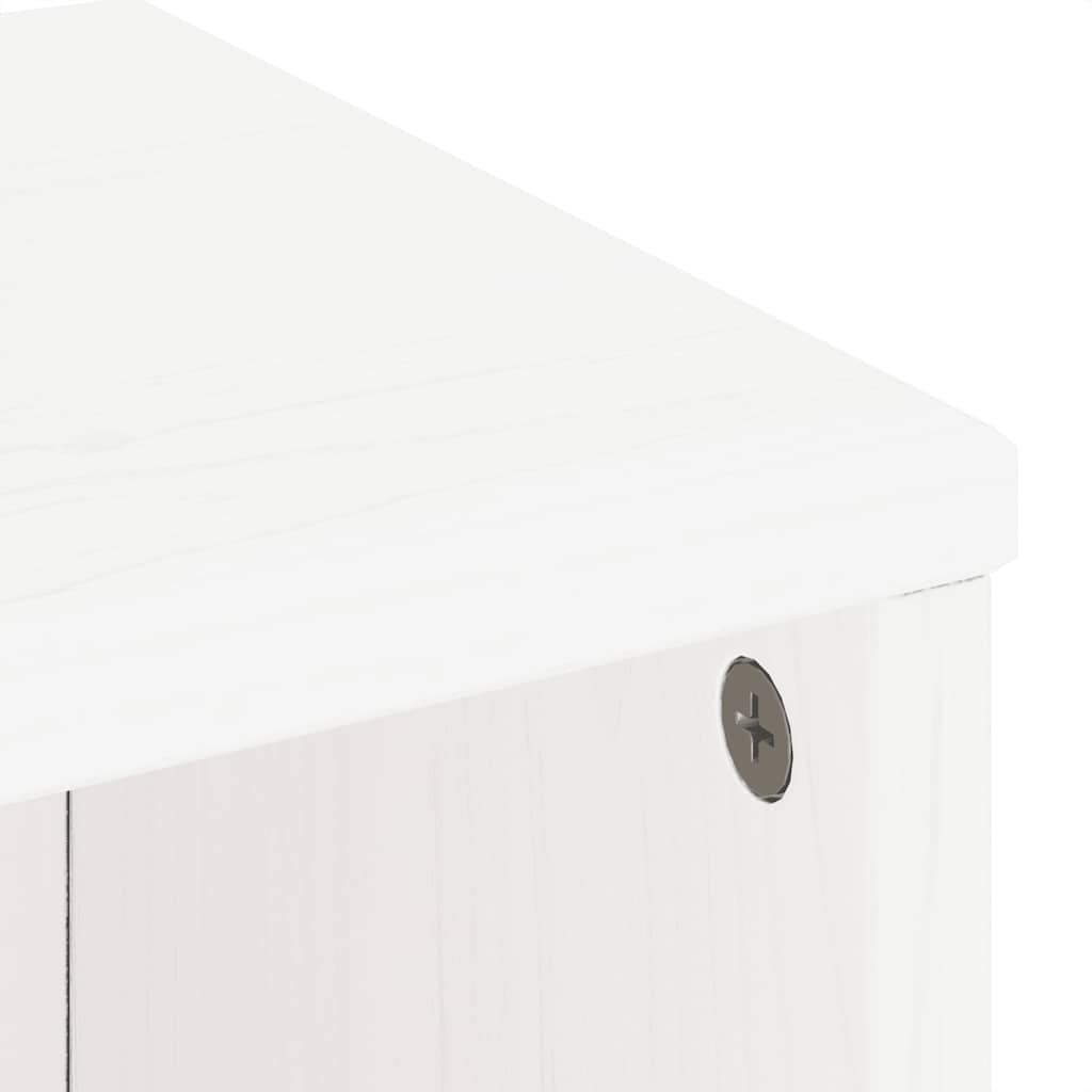 Bijzetkast ODDA 40x24x79 cm massief grenenhout wit is nu te koop bij PeponiXL, paradijselijk wonen!