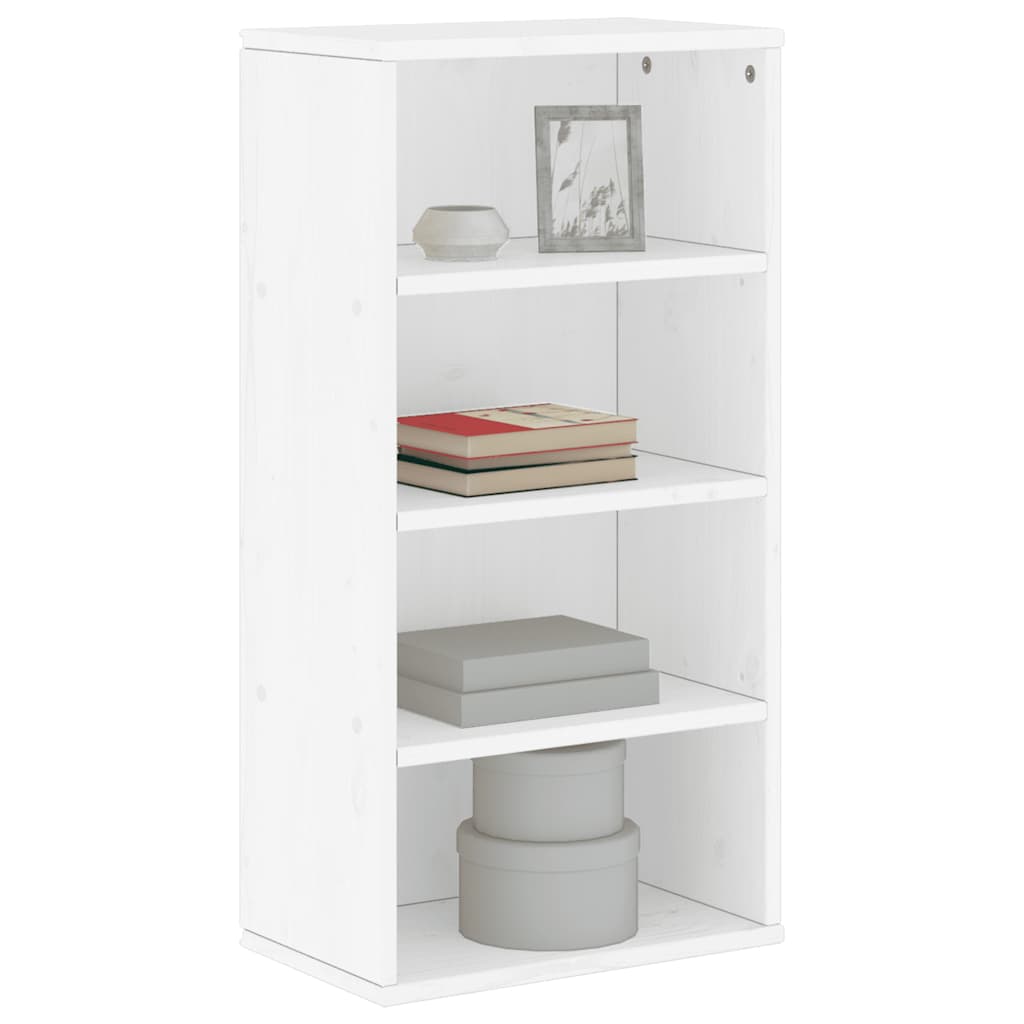 Bijzetkast ODDA 40x24x79 cm massief grenenhout wit is nu te koop bij PeponiXL, paradijselijk wonen!