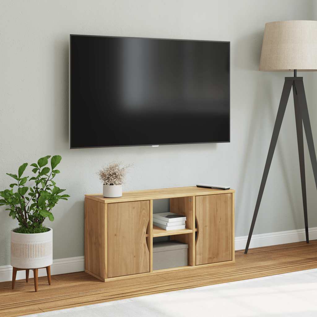 Tv-meubel ODDA 79x24x40 cm massief grenenhout is nu te koop bij PeponiXL, paradijselijk wonen!