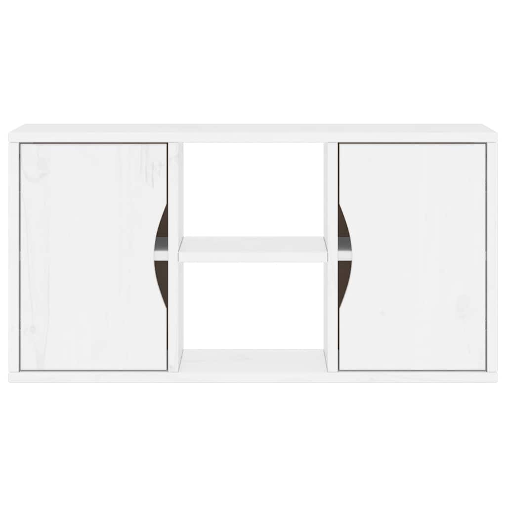 Tv-meubel ODDA 79x24x40 cm massief grenenhout wit is nu te koop bij PeponiXL, paradijselijk wonen!