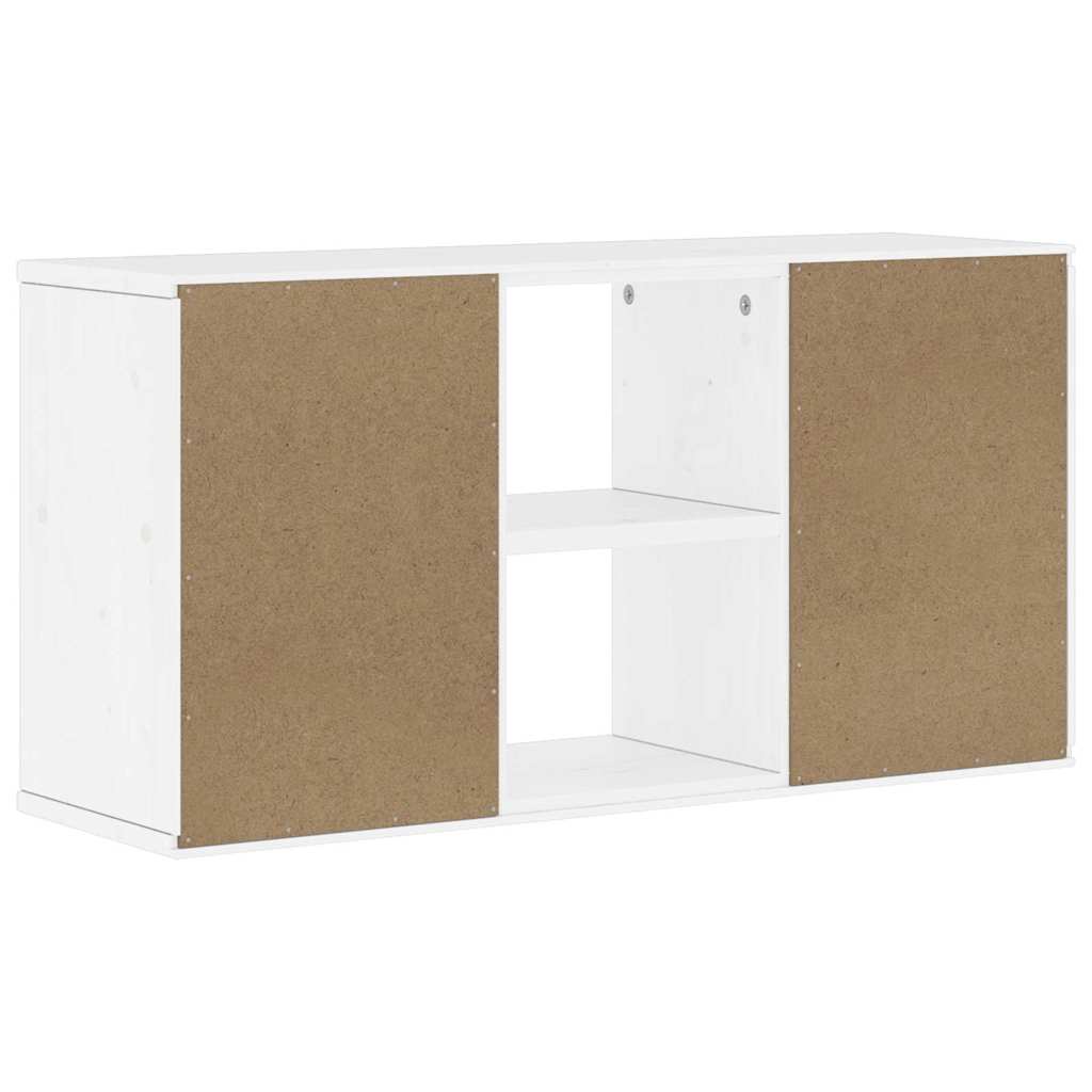 Tv-meubel ODDA 79x24x40 cm massief grenenhout wit is nu te koop bij PeponiXL, paradijselijk wonen!