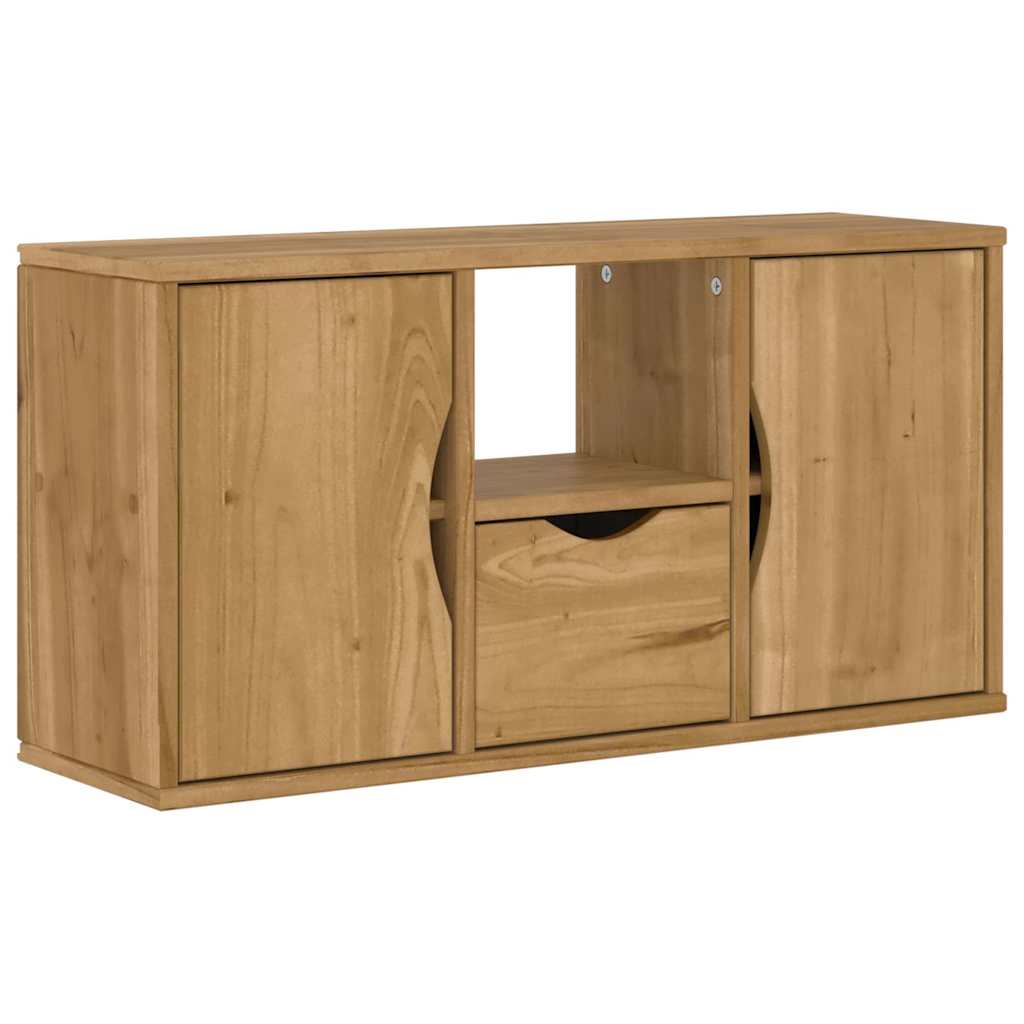 Tv-meubel met lade ODDA 79x24x40 cm massief grenenhout is nu te koop bij PeponiXL, paradijselijk wonen!