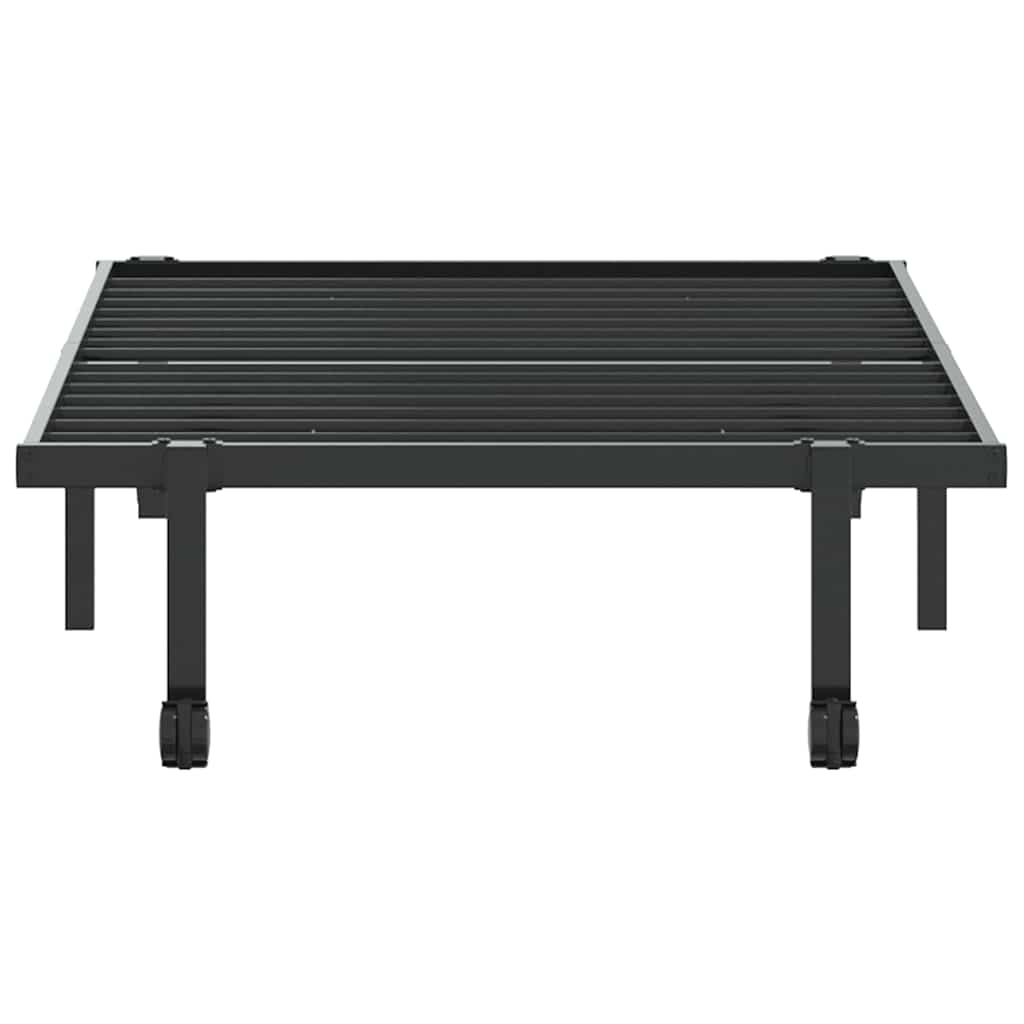 Bedframe zonder matras opvouwbaar 90x200 cm staal zwart is nu te koop bij PeponiXL, paradijselijk wonen!