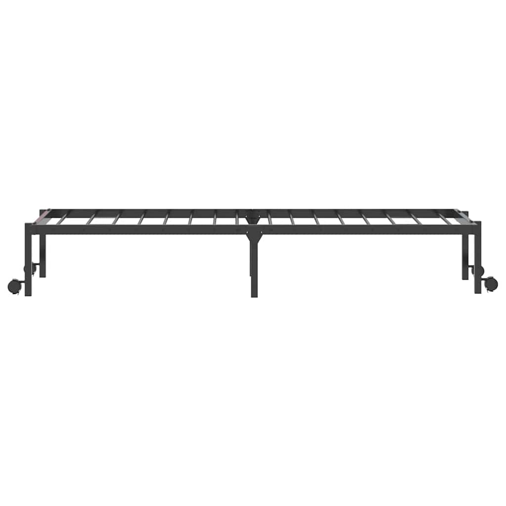 Bedframe zonder matras opvouwbaar 90x200 cm staal zwart is nu te koop bij PeponiXL, paradijselijk wonen!