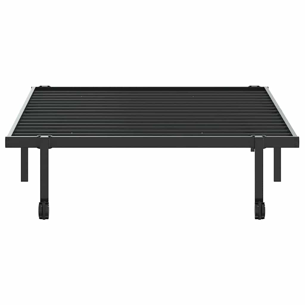 Bedframe zonder matras opvouwbaar 100x190 cm staal zwart is nu te koop bij PeponiXL, paradijselijk wonen!