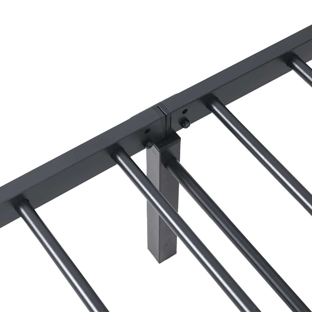 Bedframe zonder matras opvouwbaar 100x190 cm staal zwart is nu te koop bij PeponiXL, paradijselijk wonen!