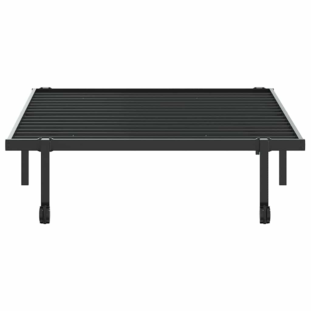 Bedframe zonder matras opvouwbaar 100x200 cm staal zwart is nu te koop bij PeponiXL, paradijselijk wonen!
