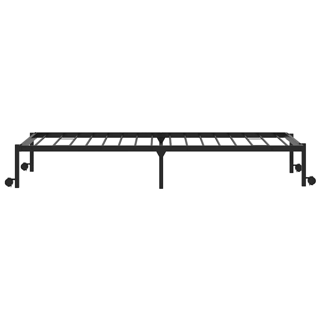 Bedframe zonder matras opvouwbaar 100x200 cm staal zwart is nu te koop bij PeponiXL, paradijselijk wonen!