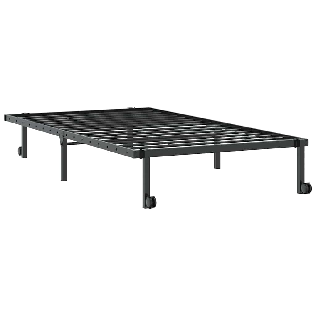 Bedframe zonder matras opvouwbaar 100x200 cm staal zwart is nu te koop bij PeponiXL, paradijselijk wonen!