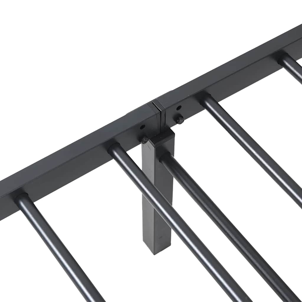Bedframe zonder matras opvouwbaar 100x200 cm staal zwart is nu te koop bij PeponiXL, paradijselijk wonen!