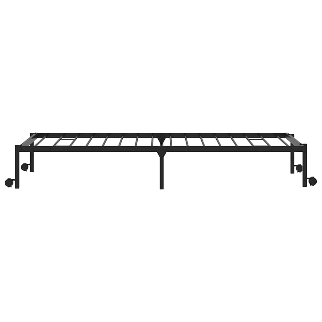 Bedframe zonder matras opvouwbaar 107x203 cm staal zwart is nu te koop bij PeponiXL, paradijselijk wonen!