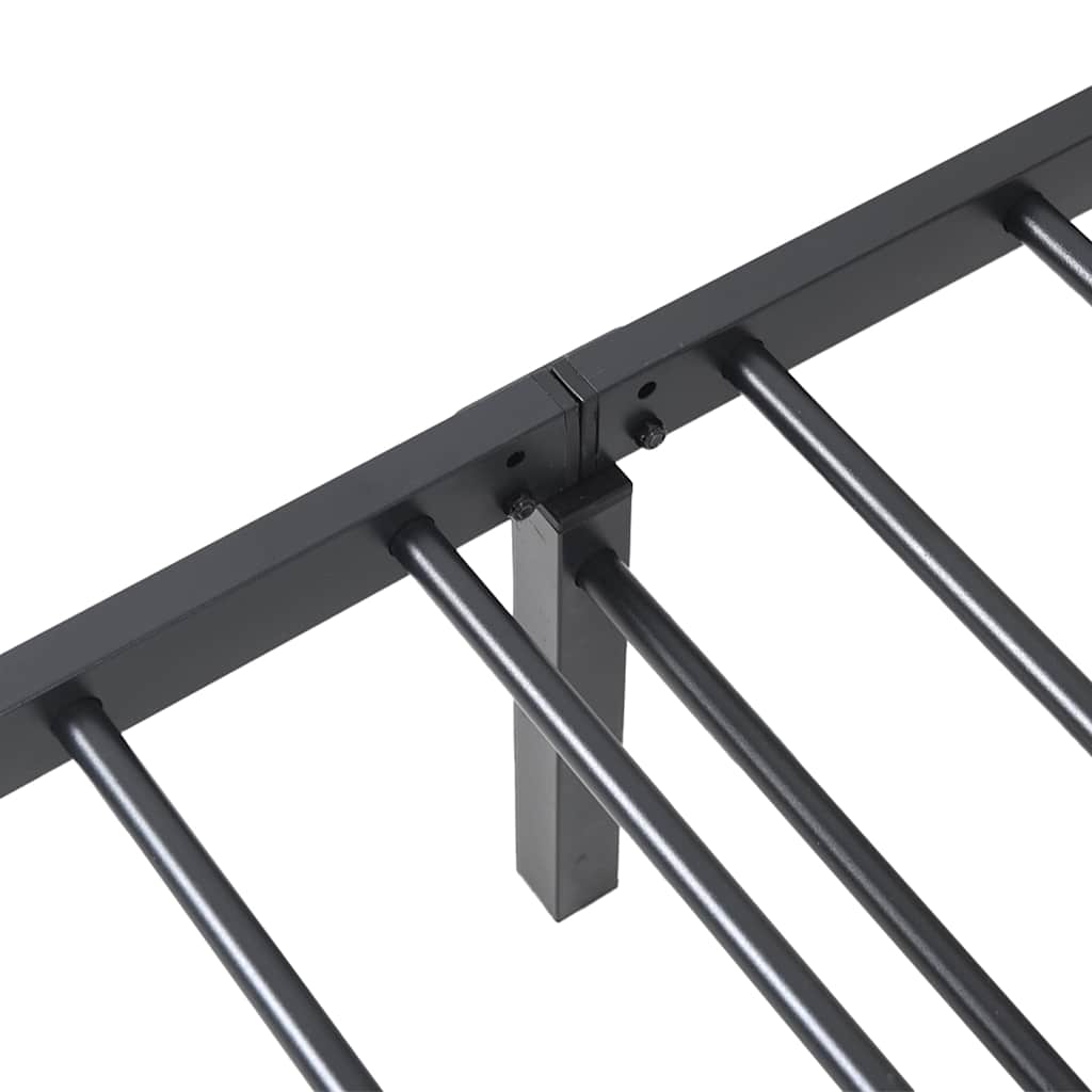 Bedframe zonder matras opvouwbaar 107x203 cm staal zwart is nu te koop bij PeponiXL, paradijselijk wonen!