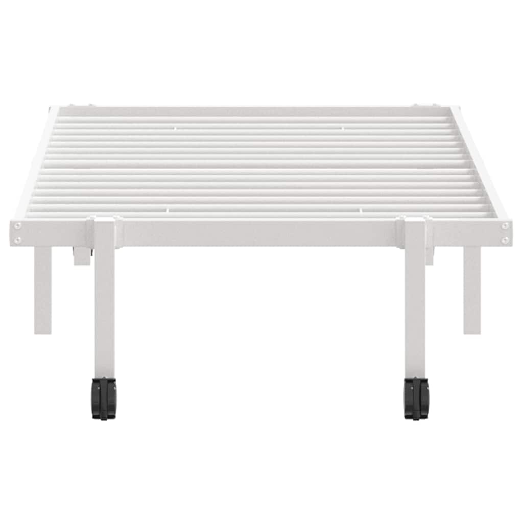 Bedframe zonder matras opvouwbaar 75x190 cm staal wit is nu te koop bij PeponiXL, paradijselijk wonen!