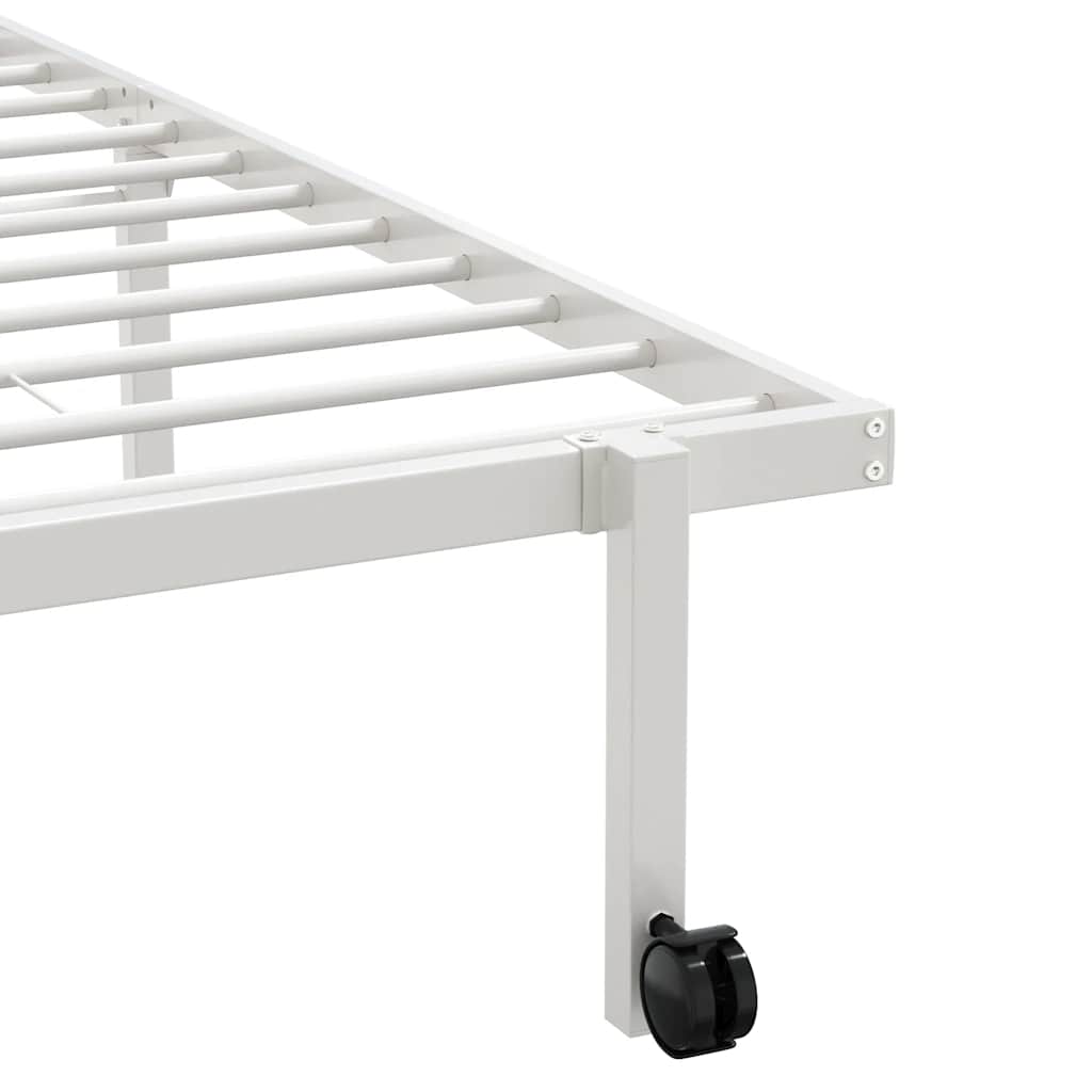 Bedframe zonder matras opvouwbaar 75x190 cm staal wit is nu te koop bij PeponiXL, paradijselijk wonen!
