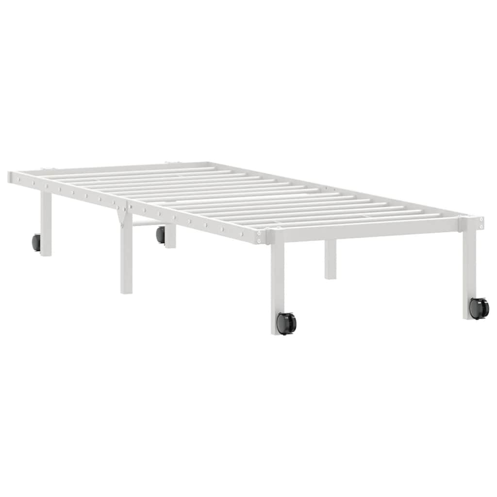 Bedframe zonder matras opvouwbaar 80x200 cm staal wit is nu te koop bij PeponiXL, paradijselijk wonen!