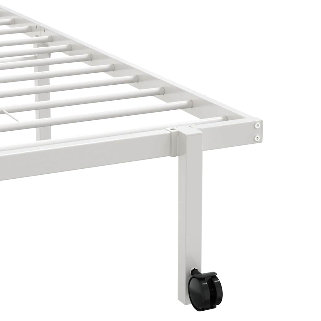Bedframe zonder matras opvouwbaar 80x200 cm staal wit is nu te koop bij PeponiXL, paradijselijk wonen!
