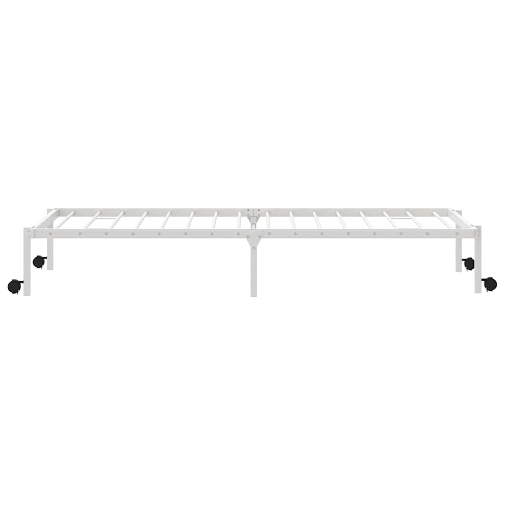 Bedframe zonder matras opvouwbaar 90x190 cm staal wit is nu te koop bij PeponiXL, paradijselijk wonen!