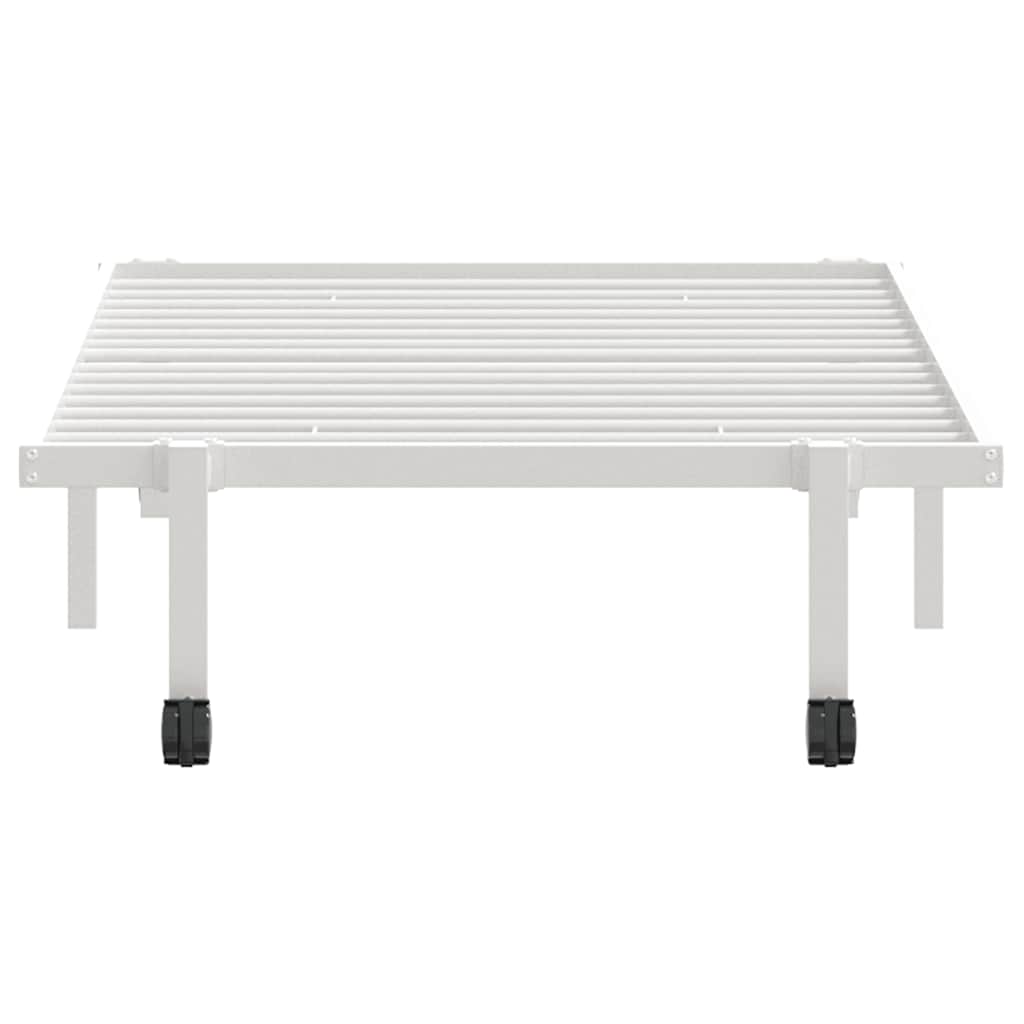 Bedframe zonder matras opvouwbaar 90x200 cm staal wit is nu te koop bij PeponiXL, paradijselijk wonen!