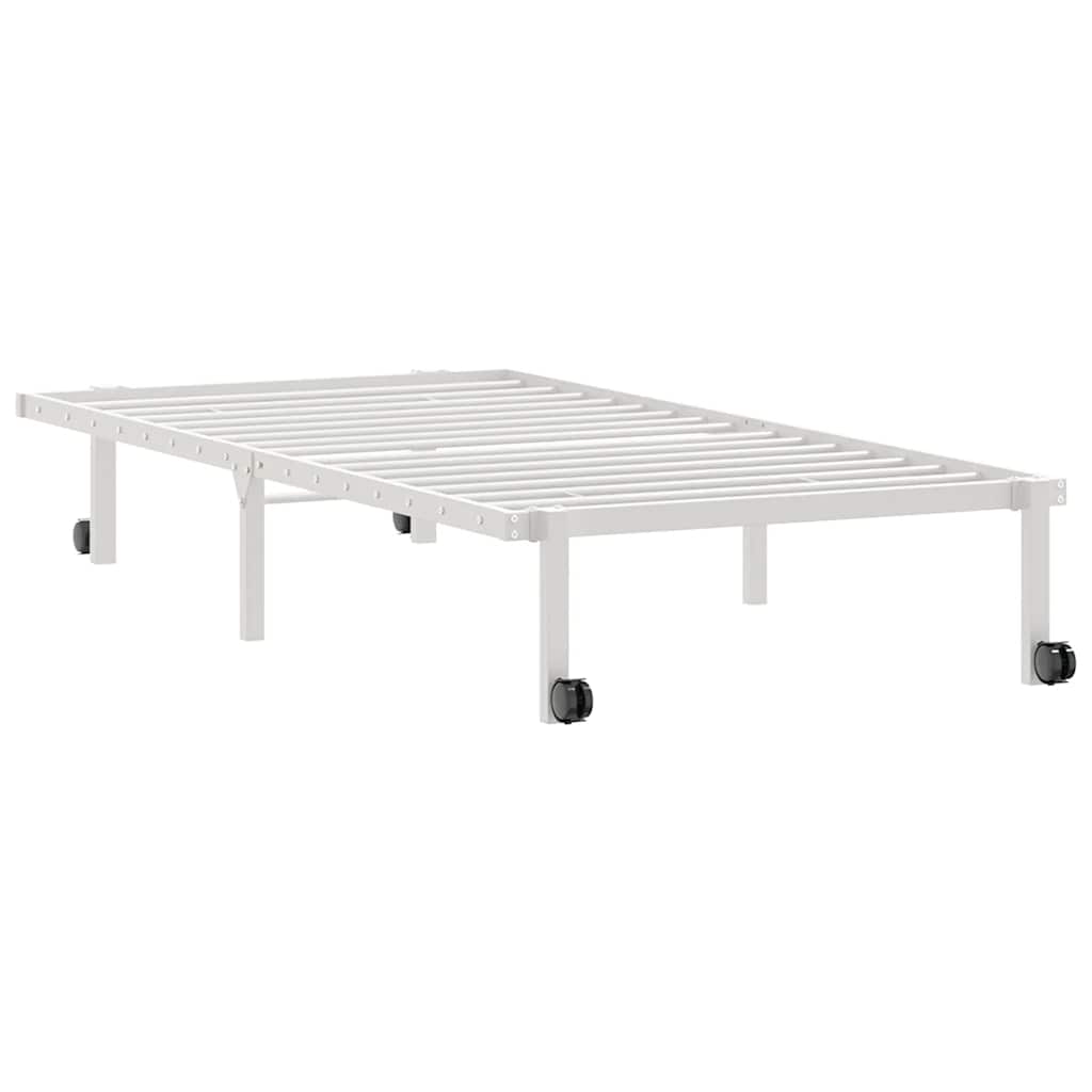 Bedframe zonder matras opvouwbaar 90x200 cm staal wit is nu te koop bij PeponiXL, paradijselijk wonen!