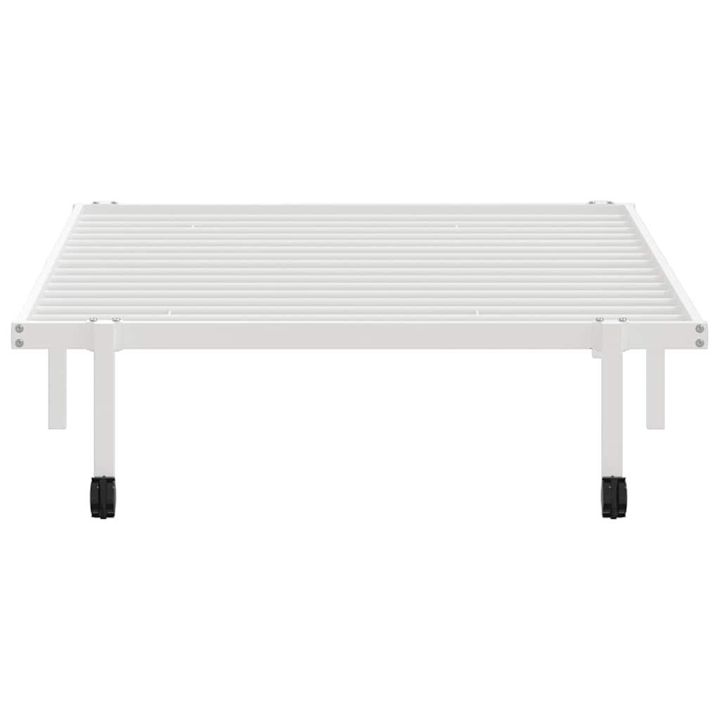 Bedframe zonder matras opvouwbaar 100x190 cm staal wit is nu te koop bij PeponiXL, paradijselijk wonen!