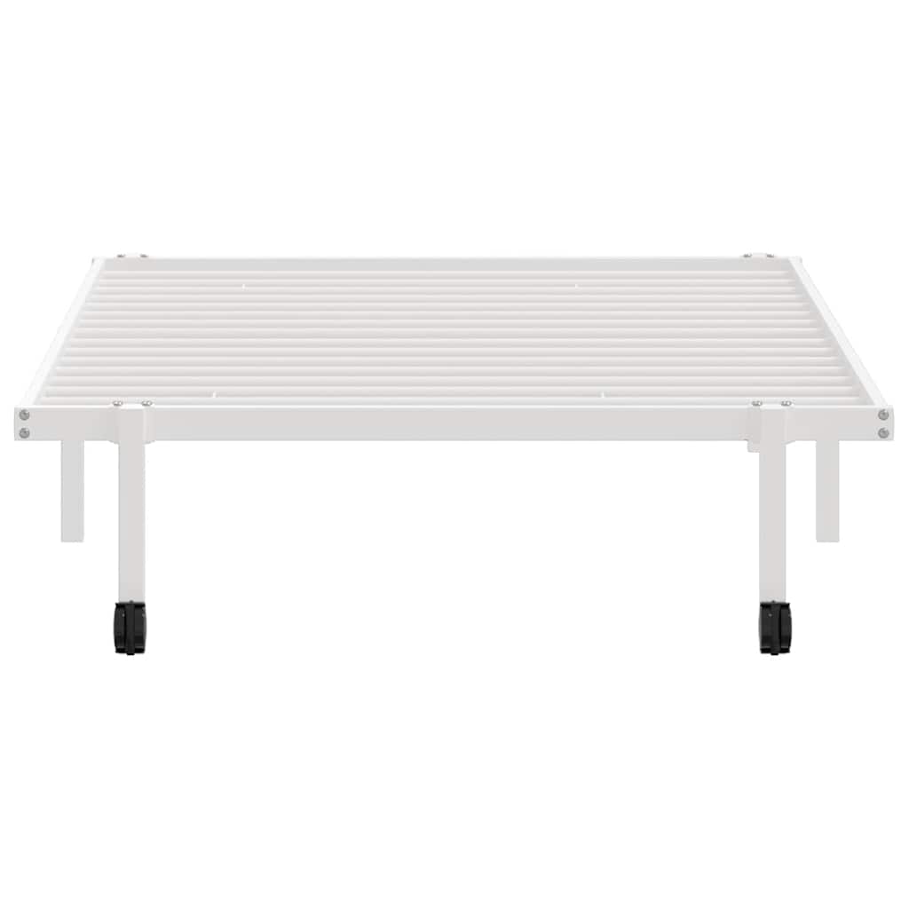 Bedframe zonder matras opvouwbaar 100x200 cm staal wit is nu te koop bij PeponiXL, paradijselijk wonen!