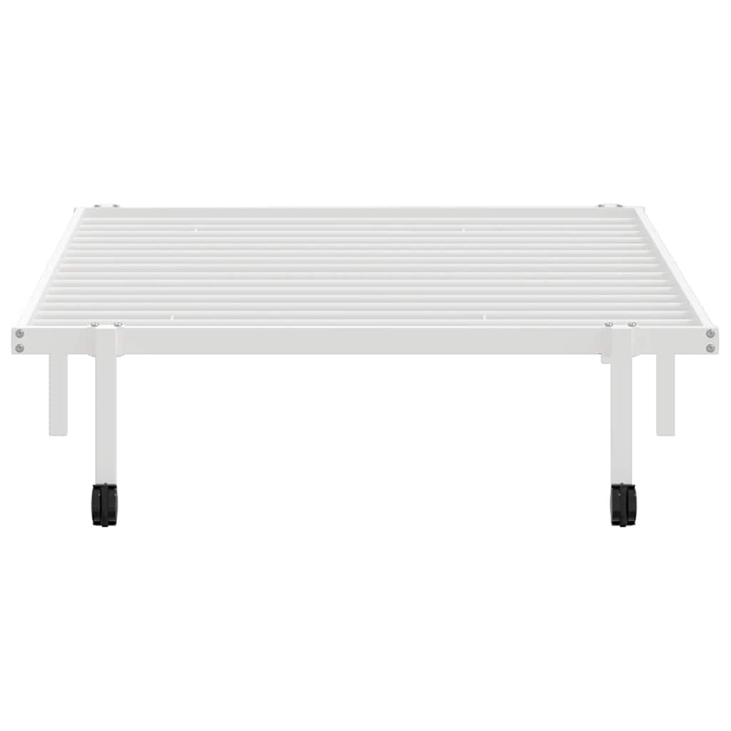 Bedframe zonder matras opvouwbaar 107x203 cm staal wit is nu te koop bij PeponiXL, paradijselijk wonen!