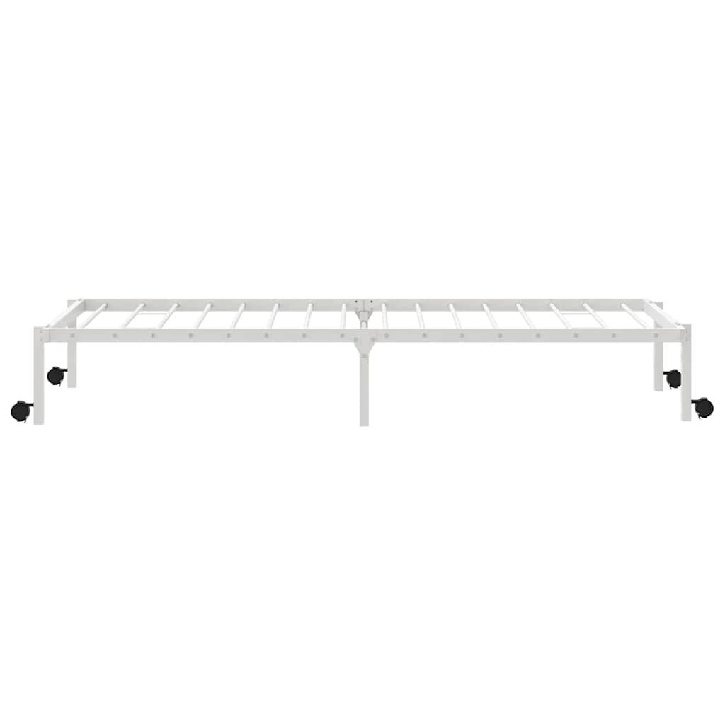 Bedframe zonder matras opvouwbaar 107x203 cm staal wit is nu te koop bij PeponiXL, paradijselijk wonen!