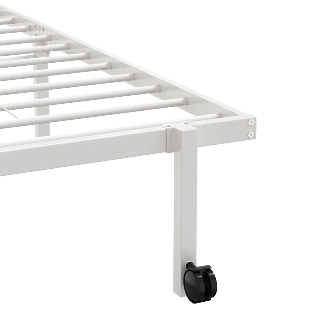 Bedframe zonder matras opvouwbaar 107x203 cm staal wit is nu te koop bij PeponiXL, paradijselijk wonen!