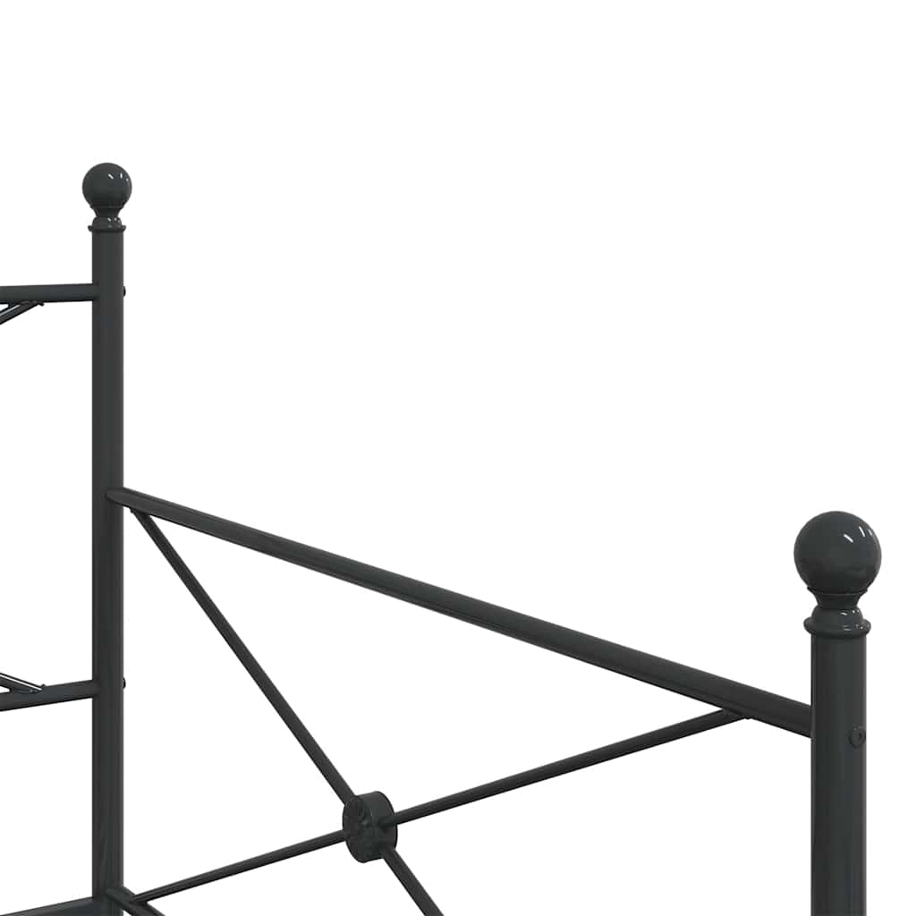 Slaapbank onderschuifbed zonder matras 100x200 cm staal zwart is nu te koop bij PeponiXL, paradijselijk wonen!