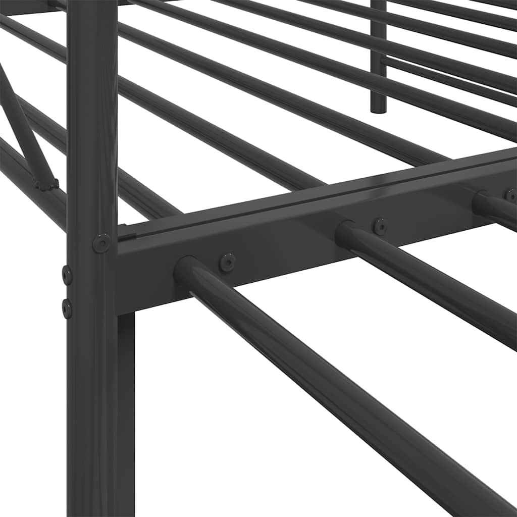 Slaapbank onderschuifbed zonder matras 100x200 cm staal zwart is nu te koop bij PeponiXL, paradijselijk wonen!