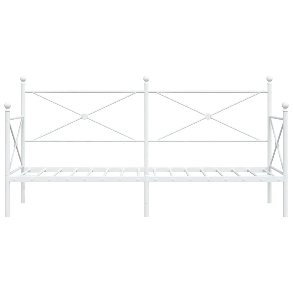 Slaapbank zonder matras 90x200 cm staal wit is nu te koop bij PeponiXL, paradijselijk wonen!