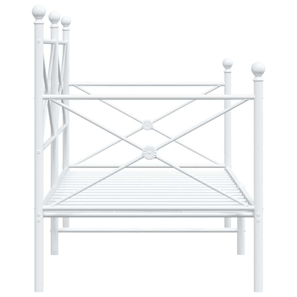 Slaapbank zonder matras 90x200 cm staal wit is nu te koop bij PeponiXL, paradijselijk wonen!