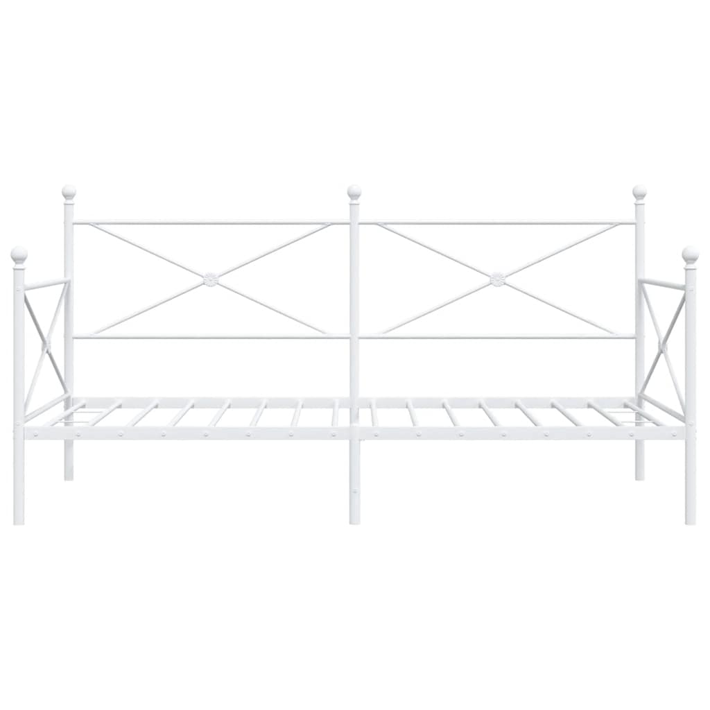 Slaapbank zonder matras 107x203 cm staal wit is nu te koop bij PeponiXL, paradijselijk wonen!