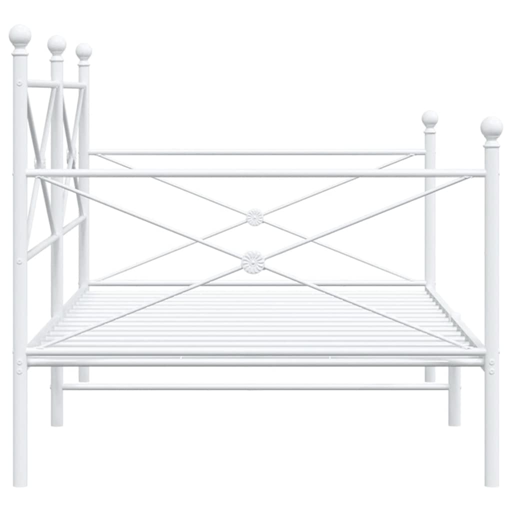Slaapbank zonder matras 107x203 cm staal wit is nu te koop bij PeponiXL, paradijselijk wonen!