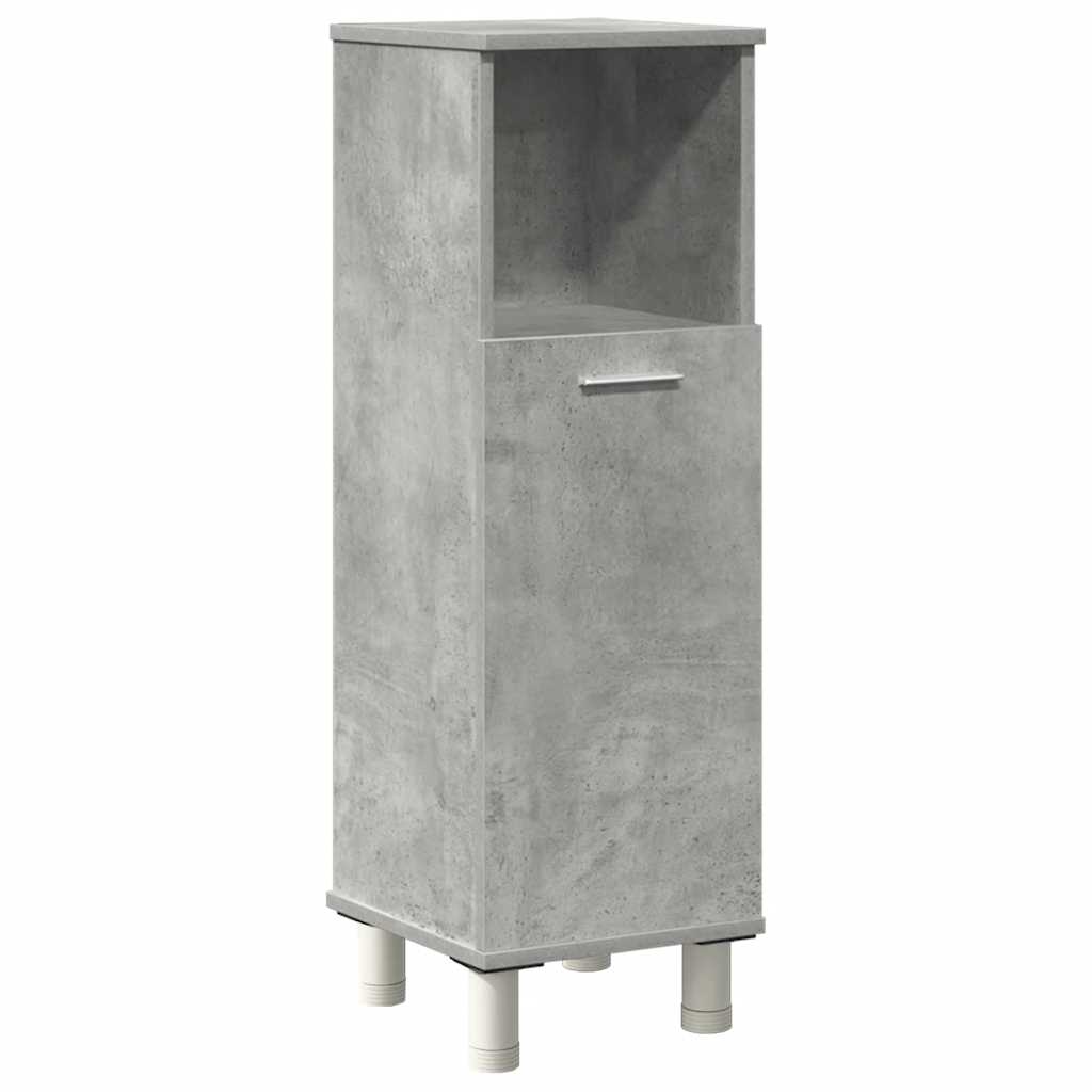 4-delige Badkamermeubelset bewerkt hout betongrijs is nu te koop bij PeponiXL, paradijselijk wonen!