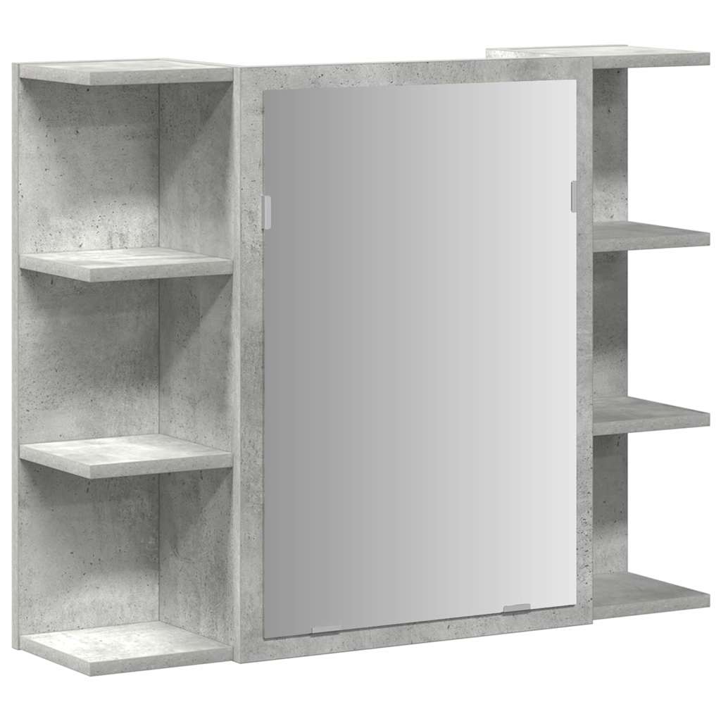 4-delige Badkamermeubelset bewerkt hout betongrijs is nu te koop bij PeponiXL, paradijselijk wonen!
