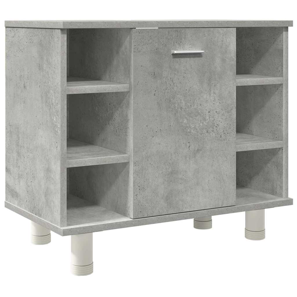 3-delige Badkamermeubelset bewerkt hout betongrijs is nu te koop bij PeponiXL, paradijselijk wonen!