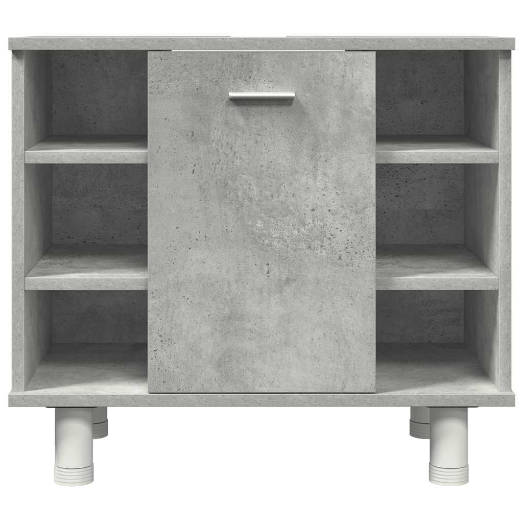 3-delige Badkamermeubelset bewerkt hout betongrijs is nu te koop bij PeponiXL, paradijselijk wonen!