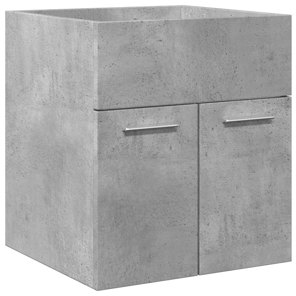 2-delige Badkamermeubelset bewerkt hout betongrijs is nu te koop bij PeponiXL, paradijselijk wonen!