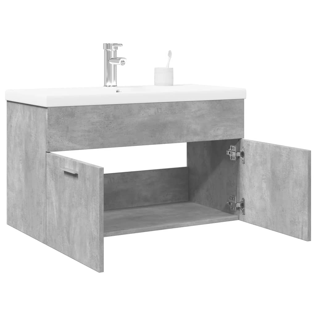 Wastafelkast met ingebouwde wasbak betongrijs is nu te koop bij PeponiXL, paradijselijk wonen!