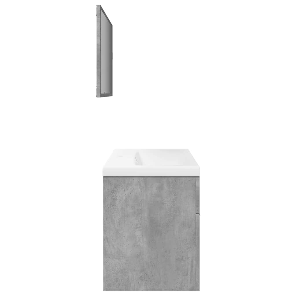 3-delige Badkamermeubelset bewerkt hout betongrijs is nu te koop bij PeponiXL, paradijselijk wonen!