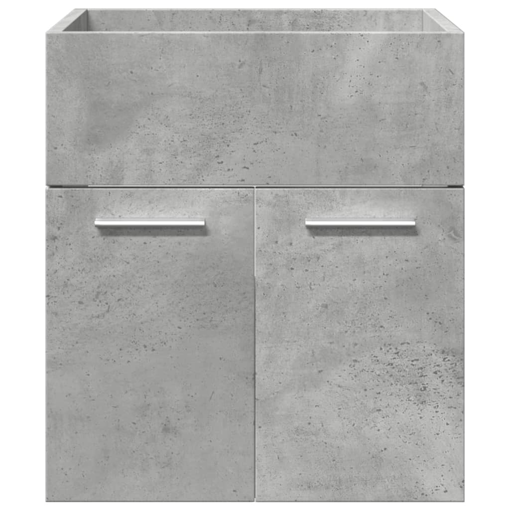3-delige Badkamermeubelset bewerkt hout betongrijs is nu te koop bij PeponiXL, paradijselijk wonen!