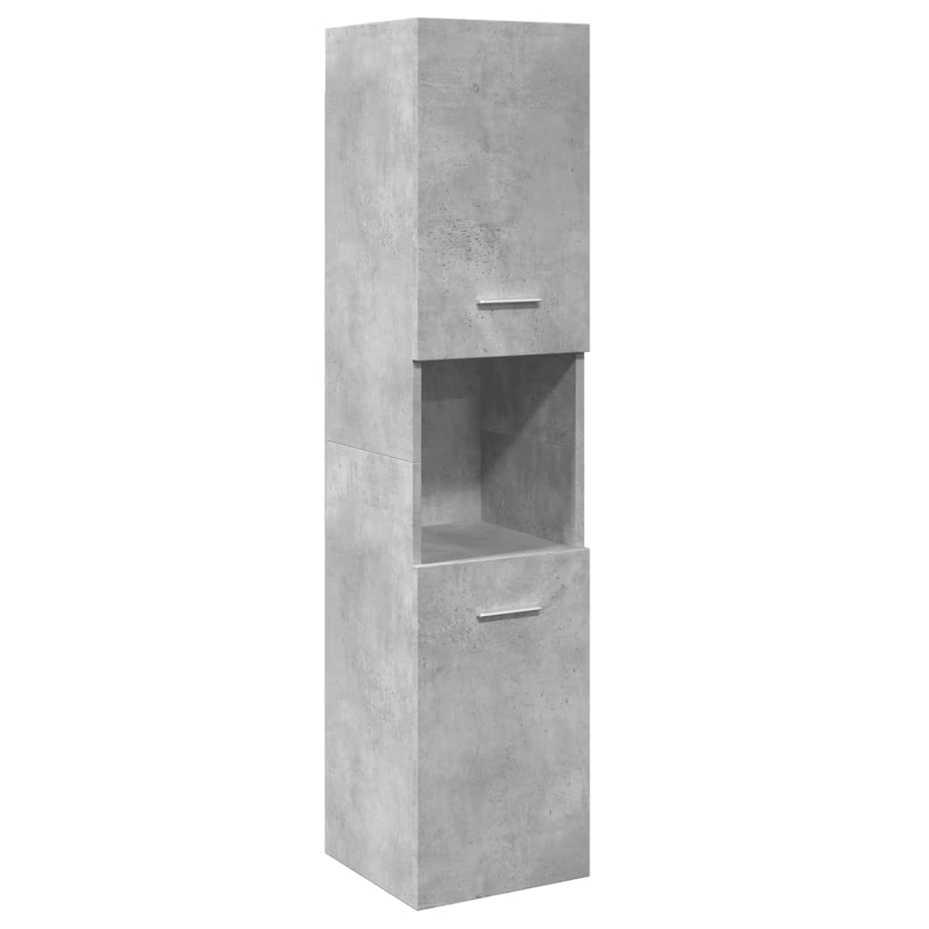 4-delige Badkamermeubelset bewerkt hout betongrijs is nu te koop bij PeponiXL, paradijselijk wonen!