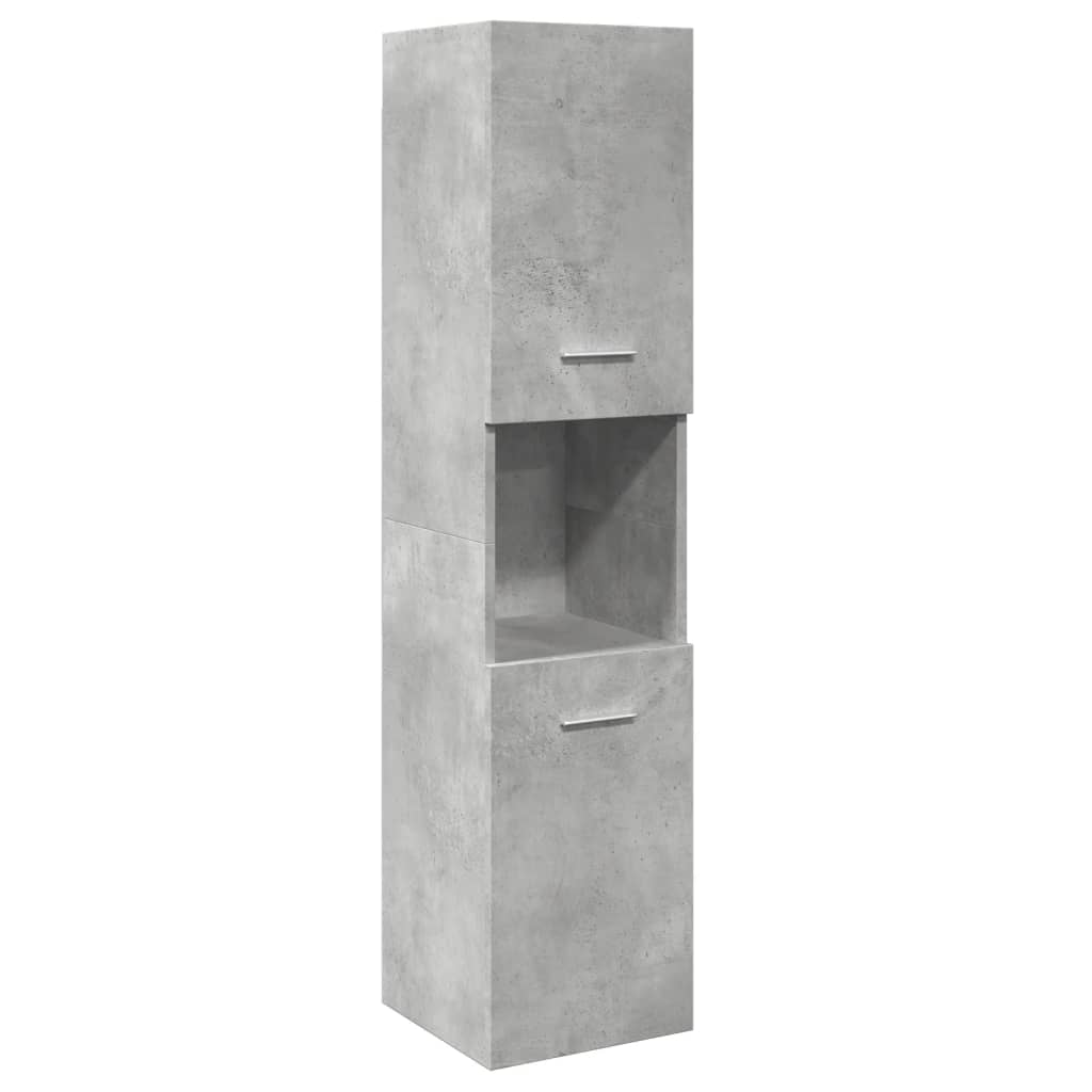 4-delige Badkamermeubelset bewerkt hout betongrijs is nu te koop bij PeponiXL, paradijselijk wonen!
