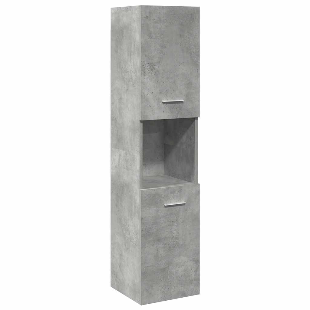 4-delige Badkamermeubelset bewerkt hout betongrijs is nu te koop bij PeponiXL, paradijselijk wonen!