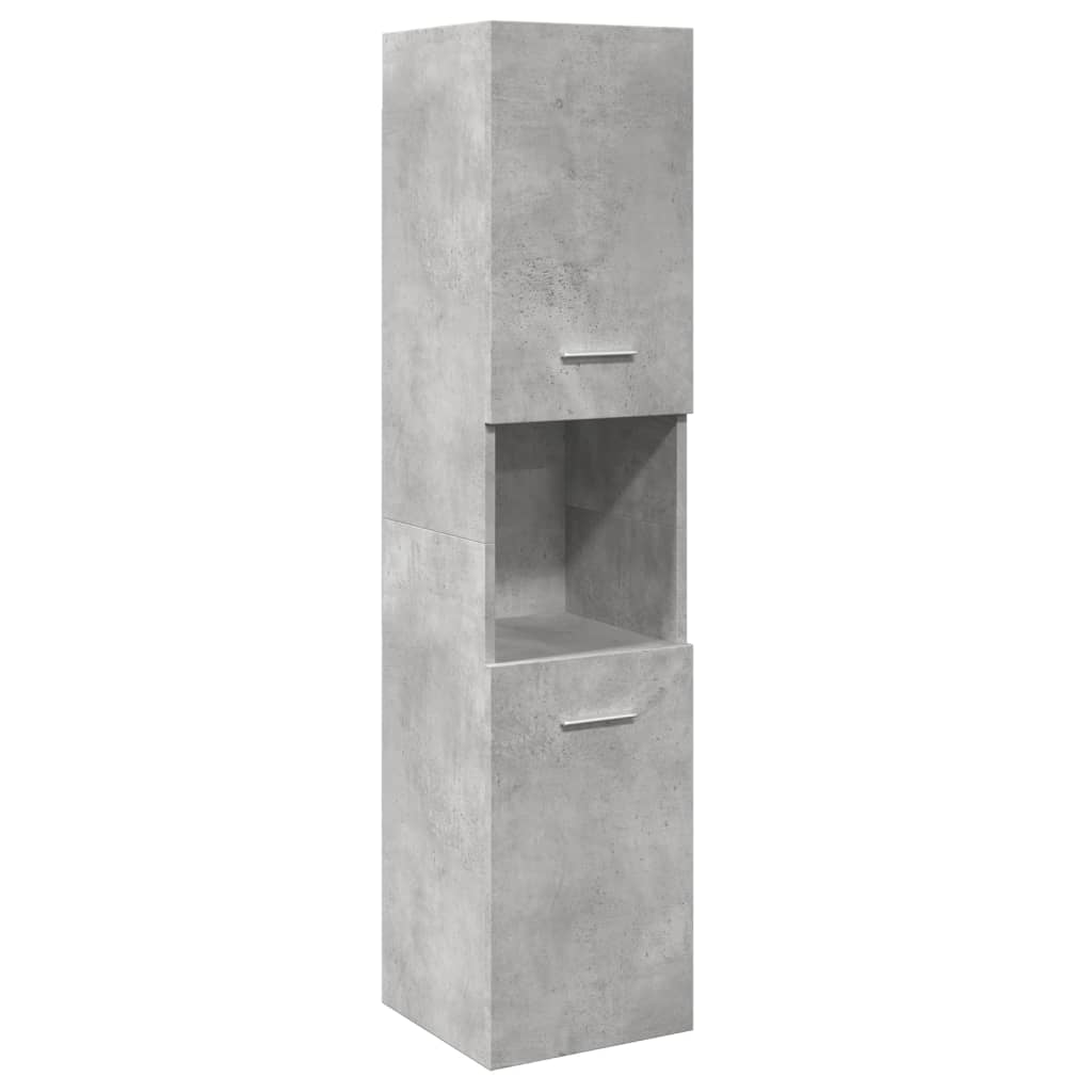 4-delige Badkamermeubelset bewerkt hout betongrijs is nu te koop bij PeponiXL, paradijselijk wonen!