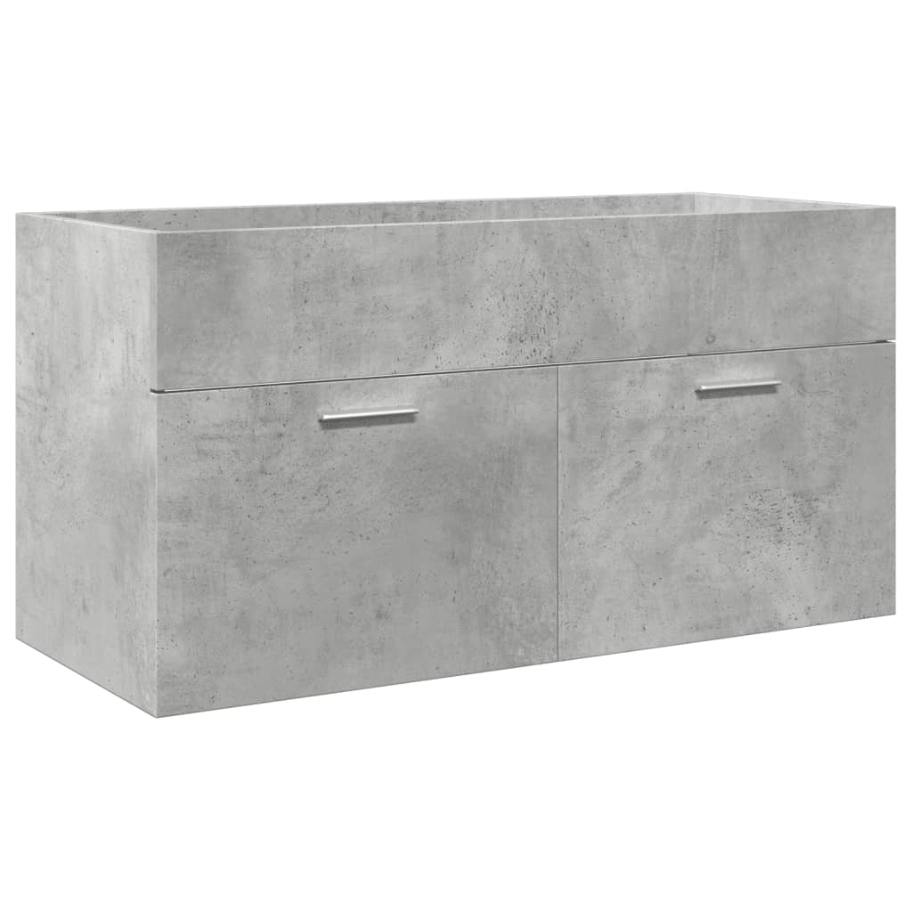 5-delige Badkamermeubelset bewerkt hout betongrijs is nu te koop bij PeponiXL, paradijselijk wonen!