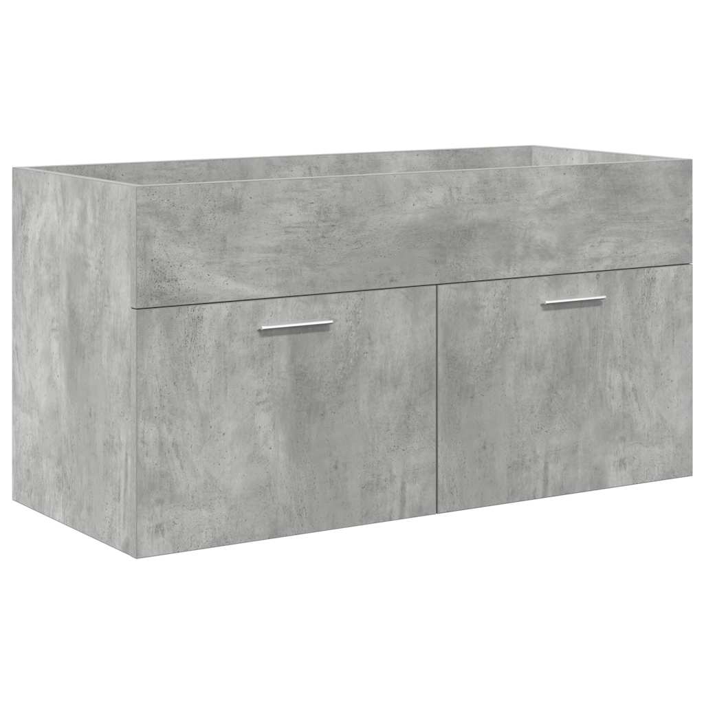 Wastafelkast met ingebouwde wasbak en kraan betongrijs is nu te koop bij PeponiXL, paradijselijk wonen!