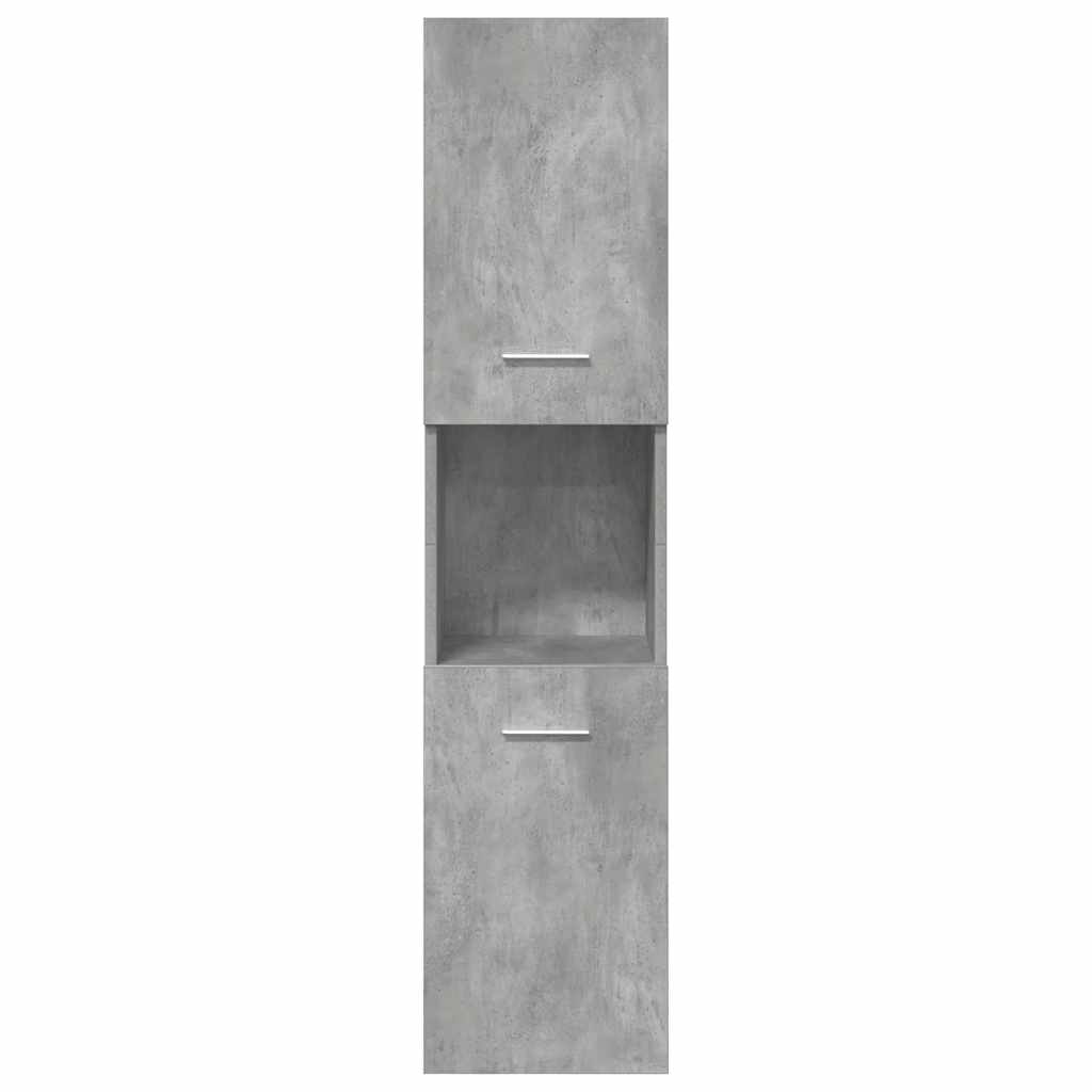 4-delige Badkamermeubelset bewerkt hout betongrijs is nu te koop bij PeponiXL, paradijselijk wonen!